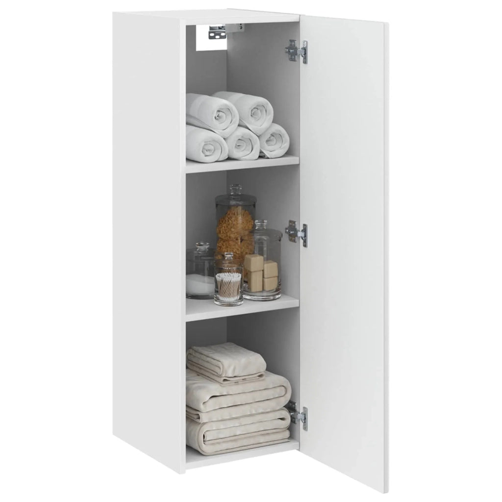 Mobiletto da Bagno a Muro Bianco 33 x 34,5 x 100 cm 890652