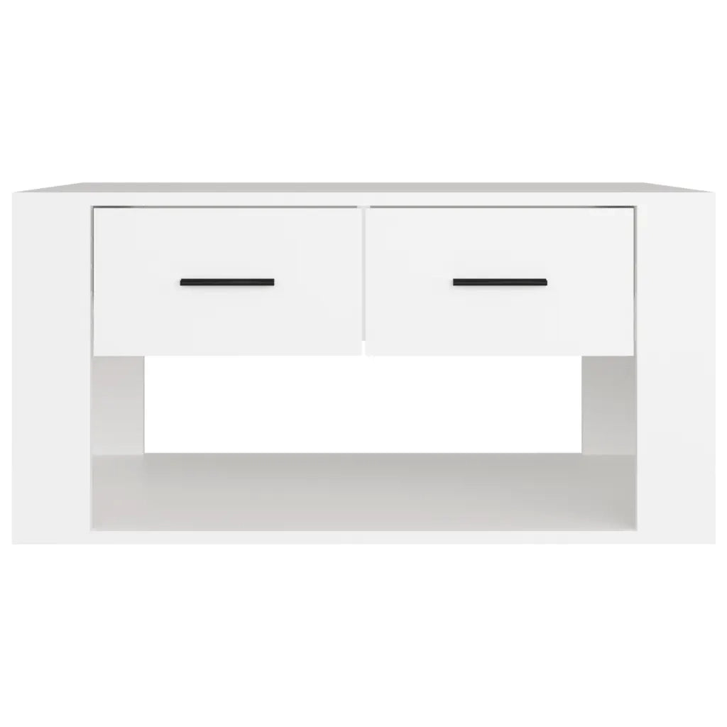 Tavolino da Salotto Bianco 80x50x40 cm in Legno Multistrato