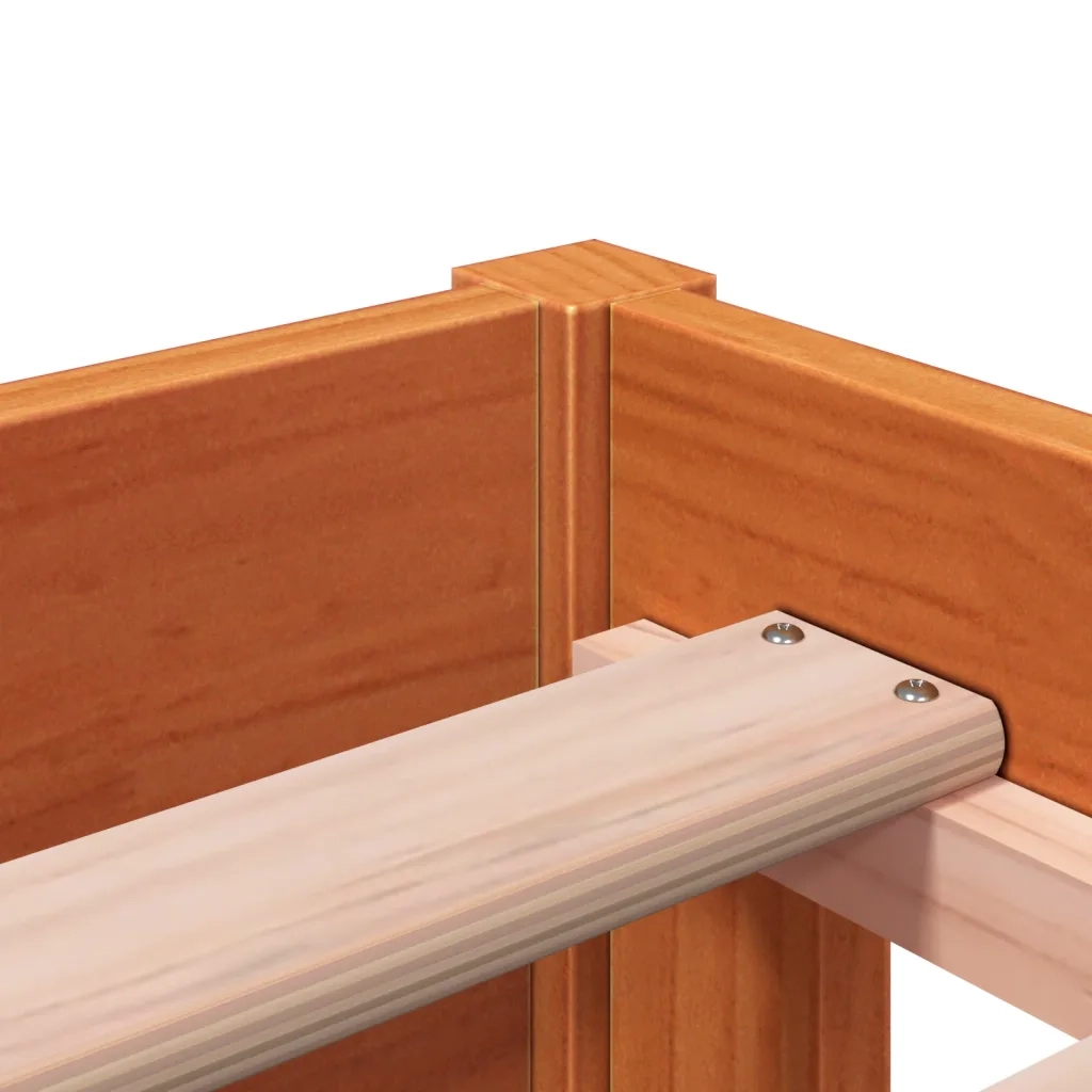 Dormeuse senza Materasso Marrone Cera 90x190 cm Legno di Pino 844479