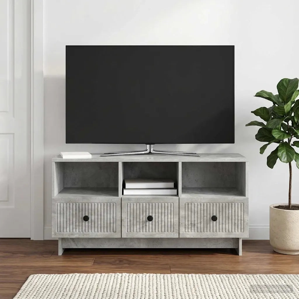 Mobile TV con cassetto Grigio Cemento 102 x 34,5 x 50 cm 893988