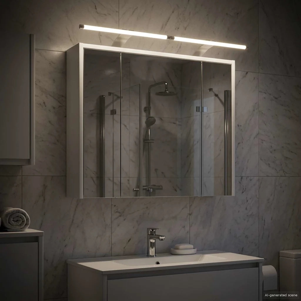 Mobiletto per specchio da bagno Bianco 73,5 x 16 x 62,5 cm