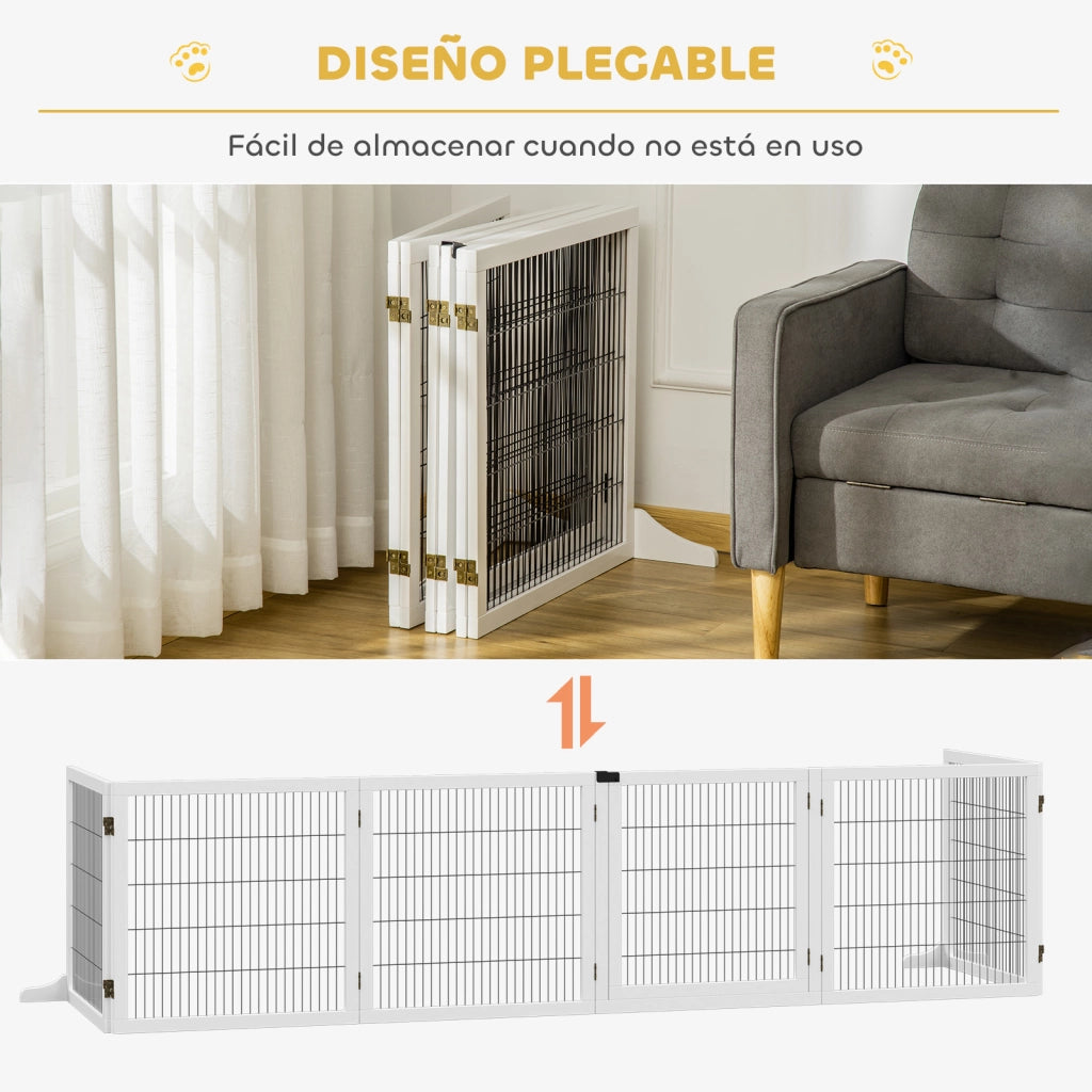 Barriera di sicurezza per cani ¨C zephmum ¨C Bianco 432x36x70 cm