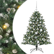 Albero di Natale Artificiale-Albero Natalizio con 150 LED Verde 120 cm 672766