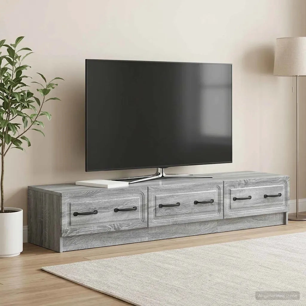 Mobile TV Grigio Sonoma 147 x 34,5 x 27 cm Legno ingegnerizzato 895861