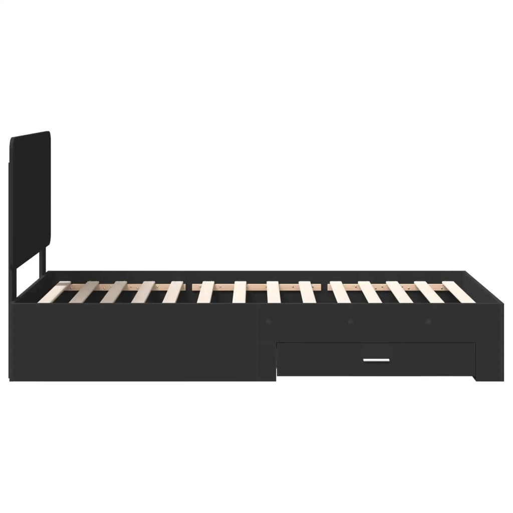 Struttura del letto Nero 75 x 190 cm Legno multistrato 3412847