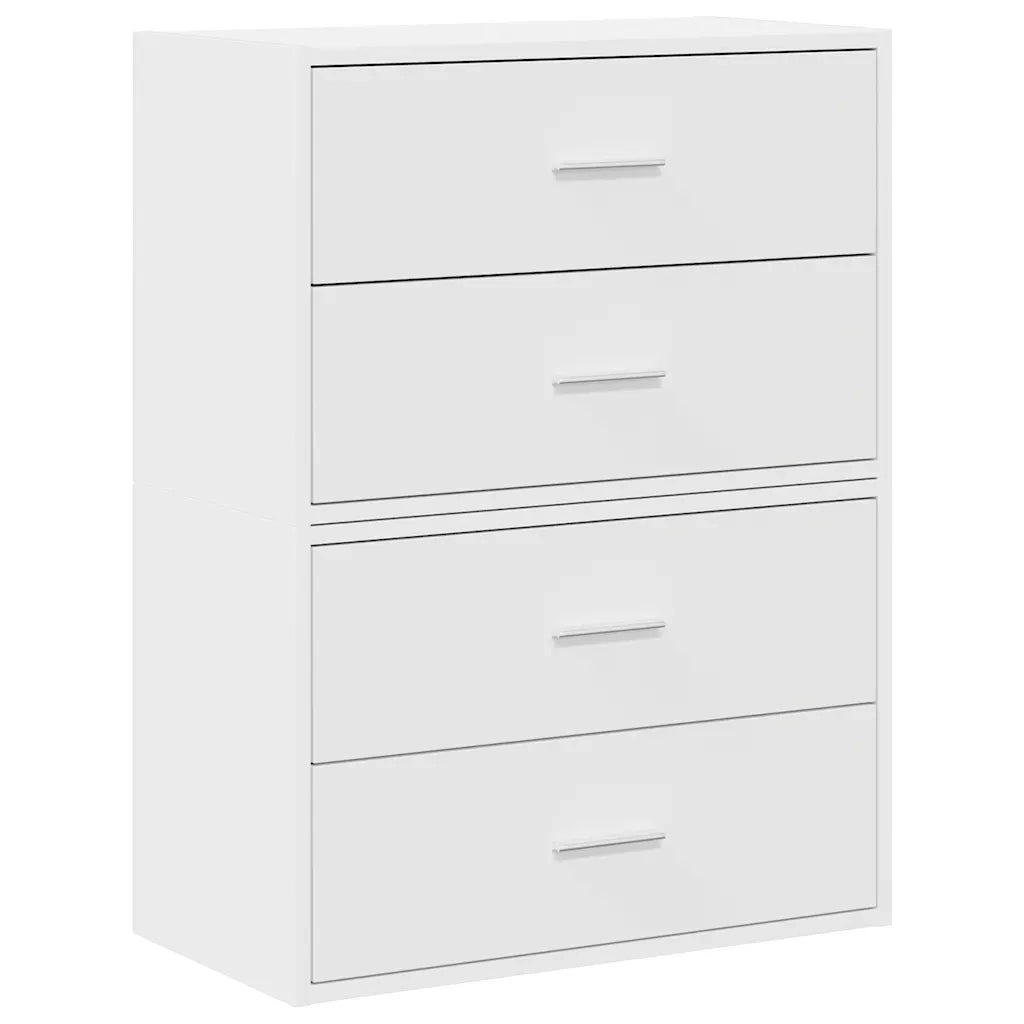 Armadi con 2 Cassetti 2 pz Bianchi 60x31x40cm Legno Multistrato CFW9302842