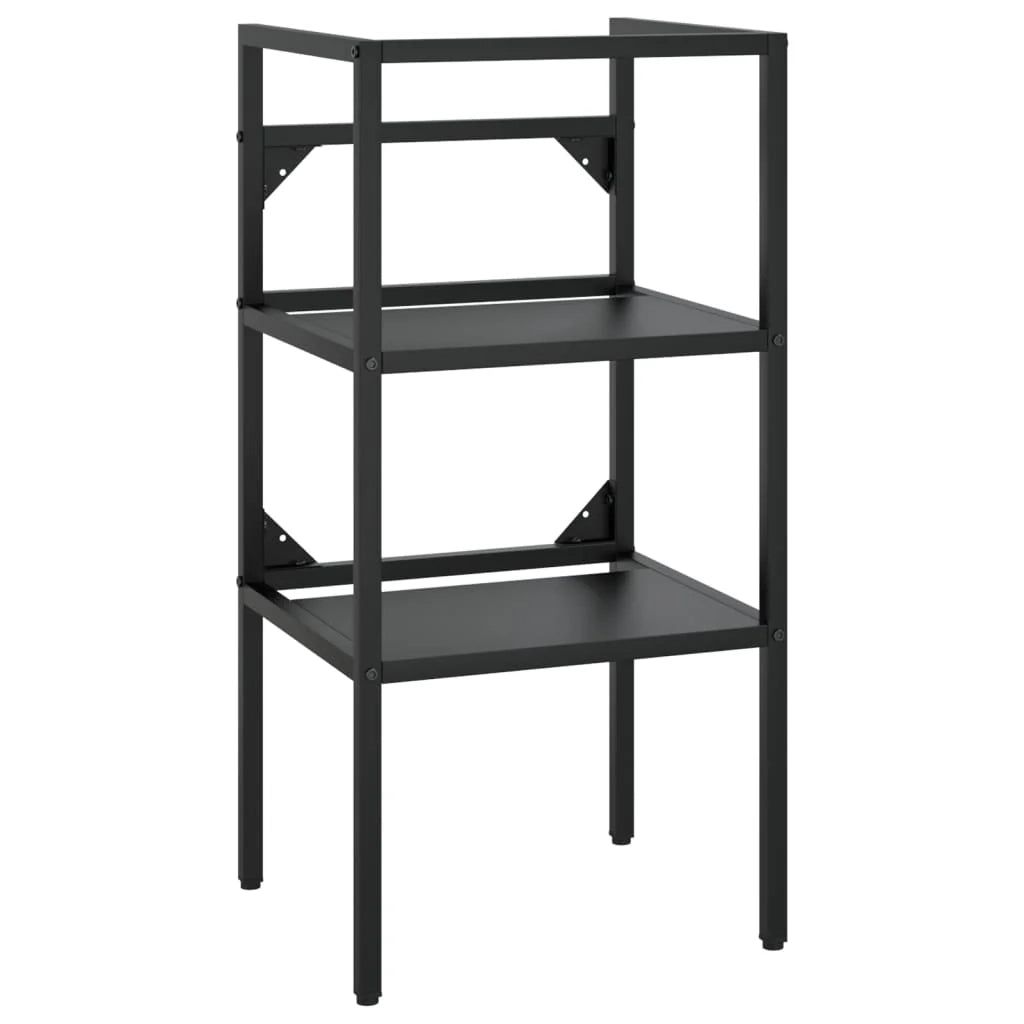 Telaio per lavabo da bagno 40 x 38 x 83 cm ferro nero 02_0006762