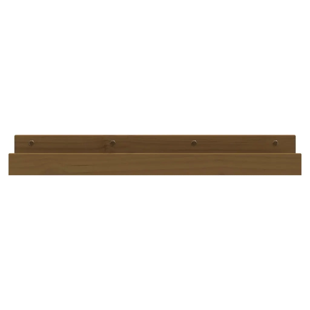 Mensole da Parete 2 pz Miele 80x12x9cm Legno Massello di Pino cod mxl 32861