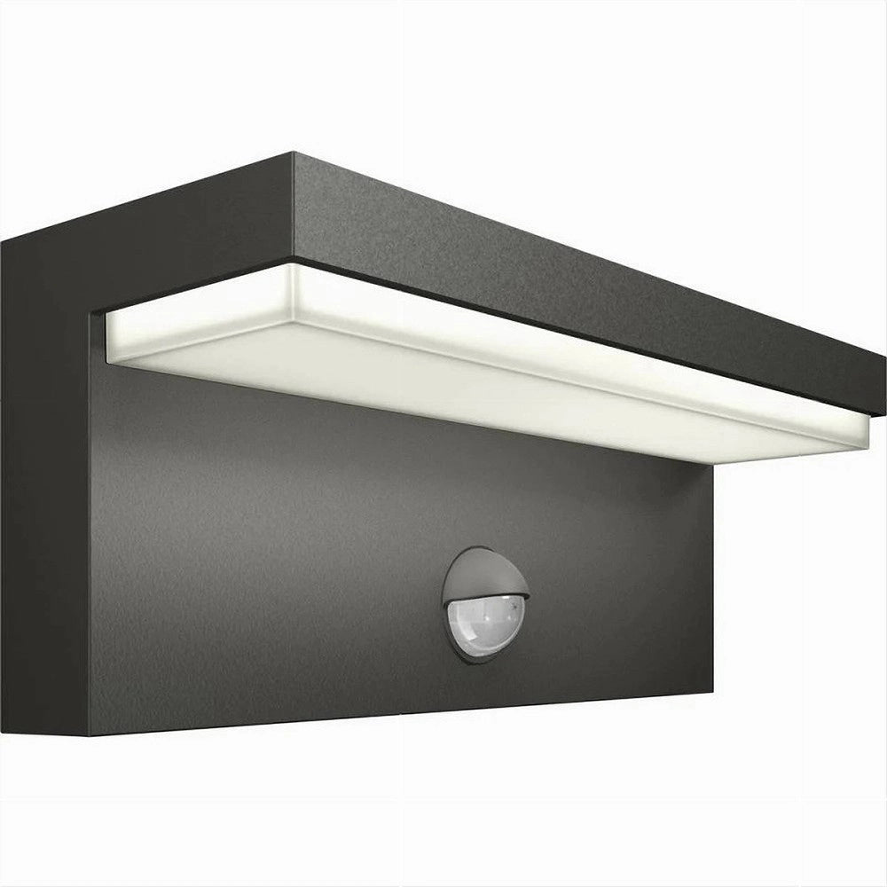 Trade Shop - Applique Esterno 10w Con Sensore Pir Di Movimento Da Parete Giardino Ip54 Bs82-n -