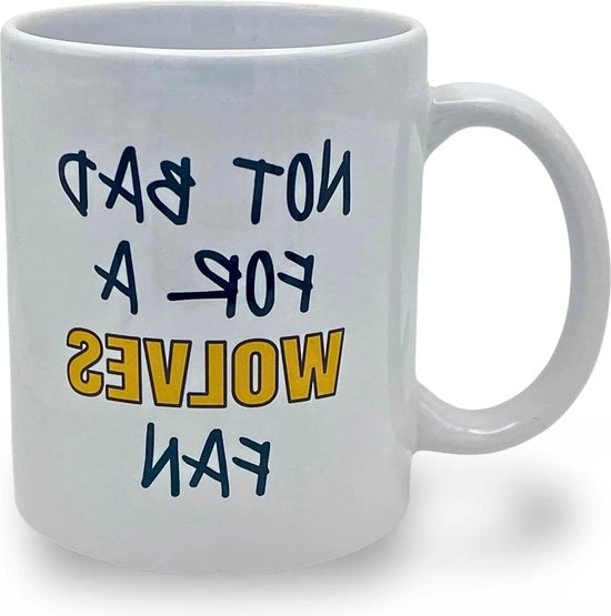 Tazza divertente per i tifosi della squadra dei lupi - Non male per un tifoso dei lupi - Regalo divertente per un sostenitore dei lupi - Regalo divertente per un tifoso di Wolverhampton Wanderers
