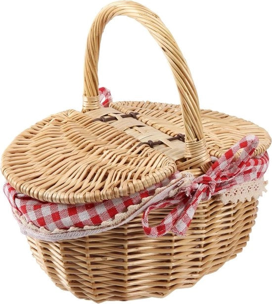 Carrello da picnic con coperchio e fodero per picnic, feste e serate BBQ