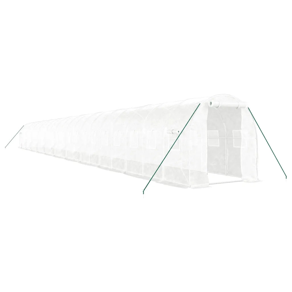 Serra con Telaio in Acciaio Bianco 44 m² 22x2x2 m 3188037