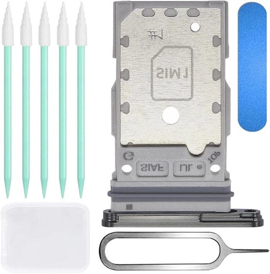 Dual-SIM Card Holder Replacement per Galaxy S23 - Caricabatteria SIM Doppia Faccia per Samsung Galaxy S23/S23 Plus - 2023 - Incluso Strumenti di Riparazione