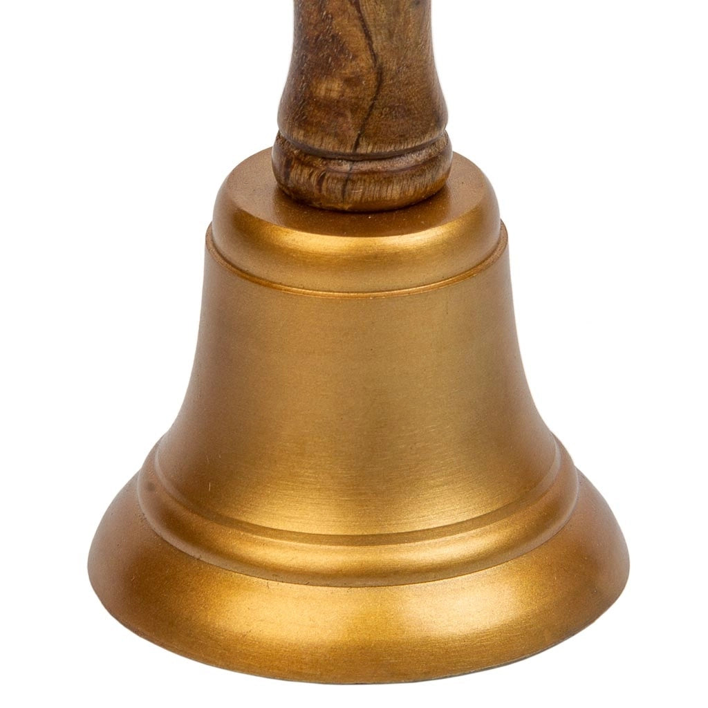 Campana in alluminio e manico in legno marrone d7x21h
