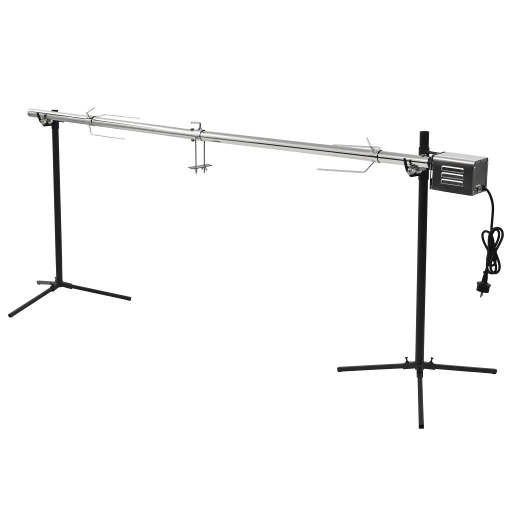 Griglia Barbecue Automatica con Motore in Acciaio 207x45x81cm 44644