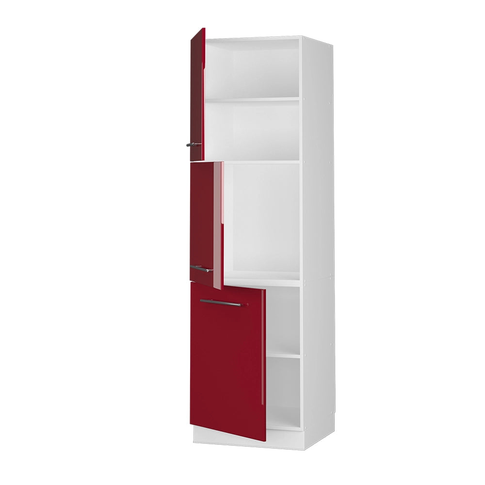 Vicco Mobile per forno da incasso Rosso bordeaux lucido 60 cm