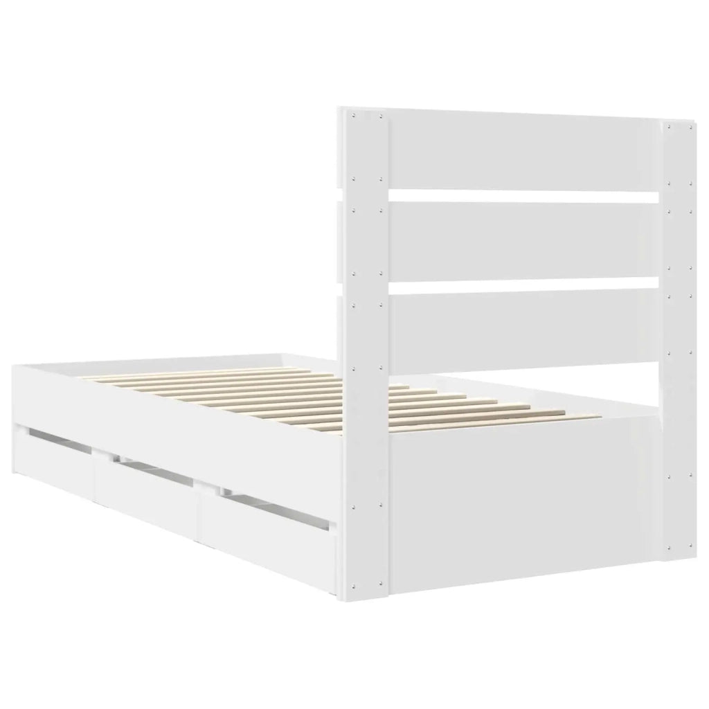 Struttura del letto Bianco 90 x 200 cm Legno Ingegnerizzato 3411858