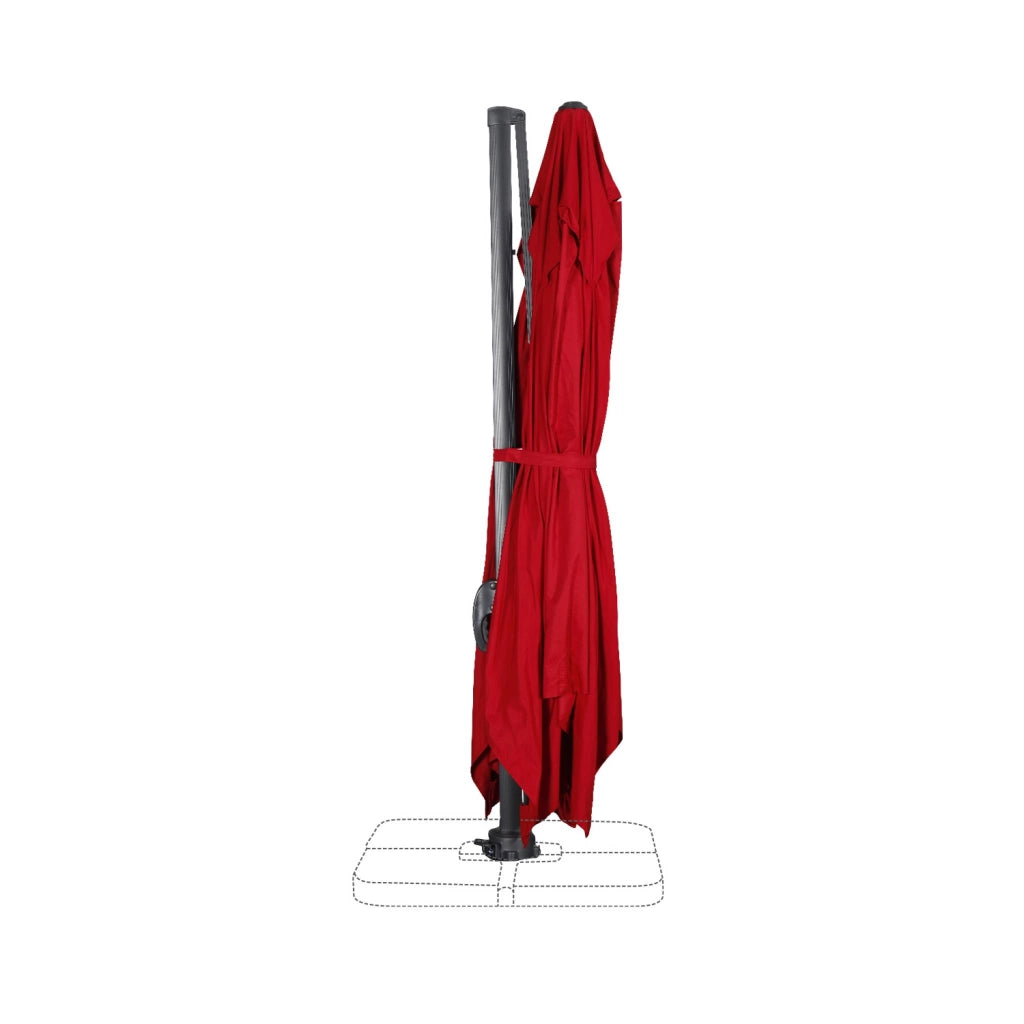 Ombrellone rettangolare, 3x4m, rosso
