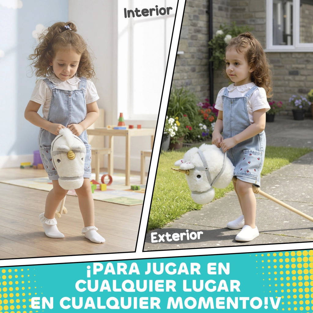 Cavallo a Dondolo Unicorno ¨C zephmum ¨C Bianco 95 cm