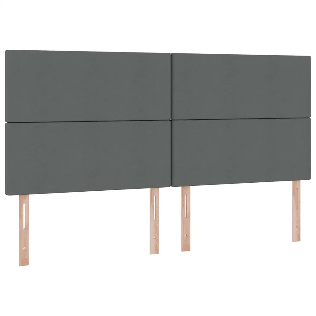 Letto con contenitore LED e materasso Grigio Scuro 200 x 200 cm