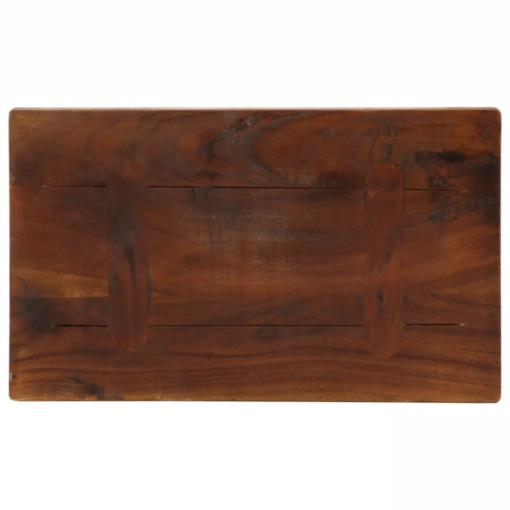 Piano Tavolo 50x40x2,5 cm Rettangolare in Massello di Recupero 371033