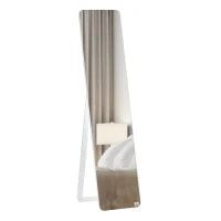 Specchio a Terra e a Parete Rettangolare, 37L x 43l x 156H cm, Legno, Bianco