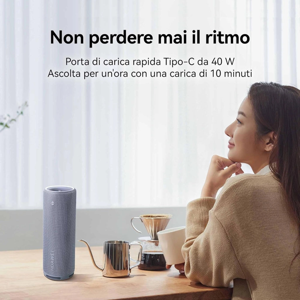 HUAWEI Sound Joy 2, Altoparlante portatile Bluetooth, Sistema SOUND a quattro unità, 26 ore di riproduzione, Resistente a polvere e acqua IP67, Funzione Scuoti per lo stereo