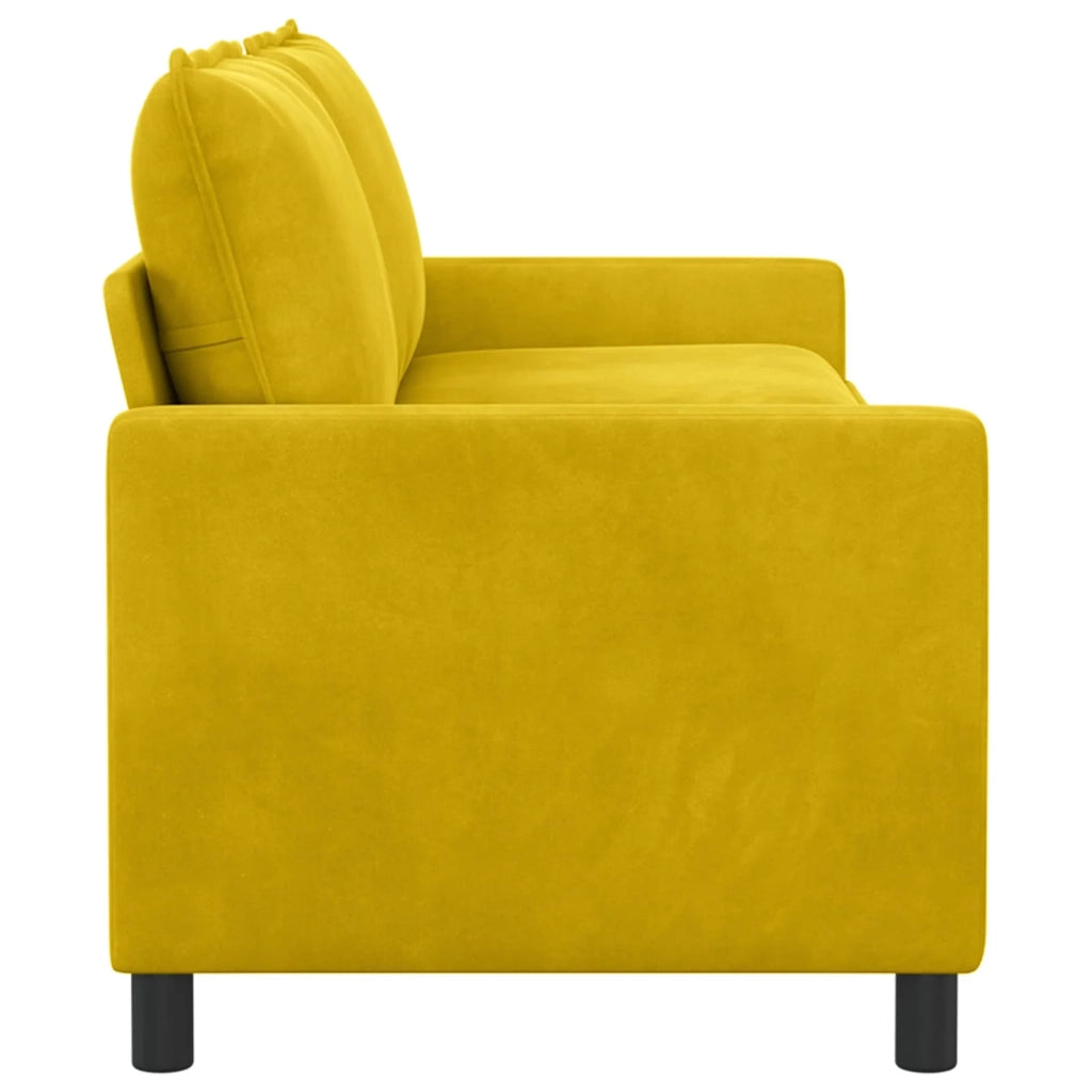 Divano Giallo 196 x 81 x 87,5 cm Velluto