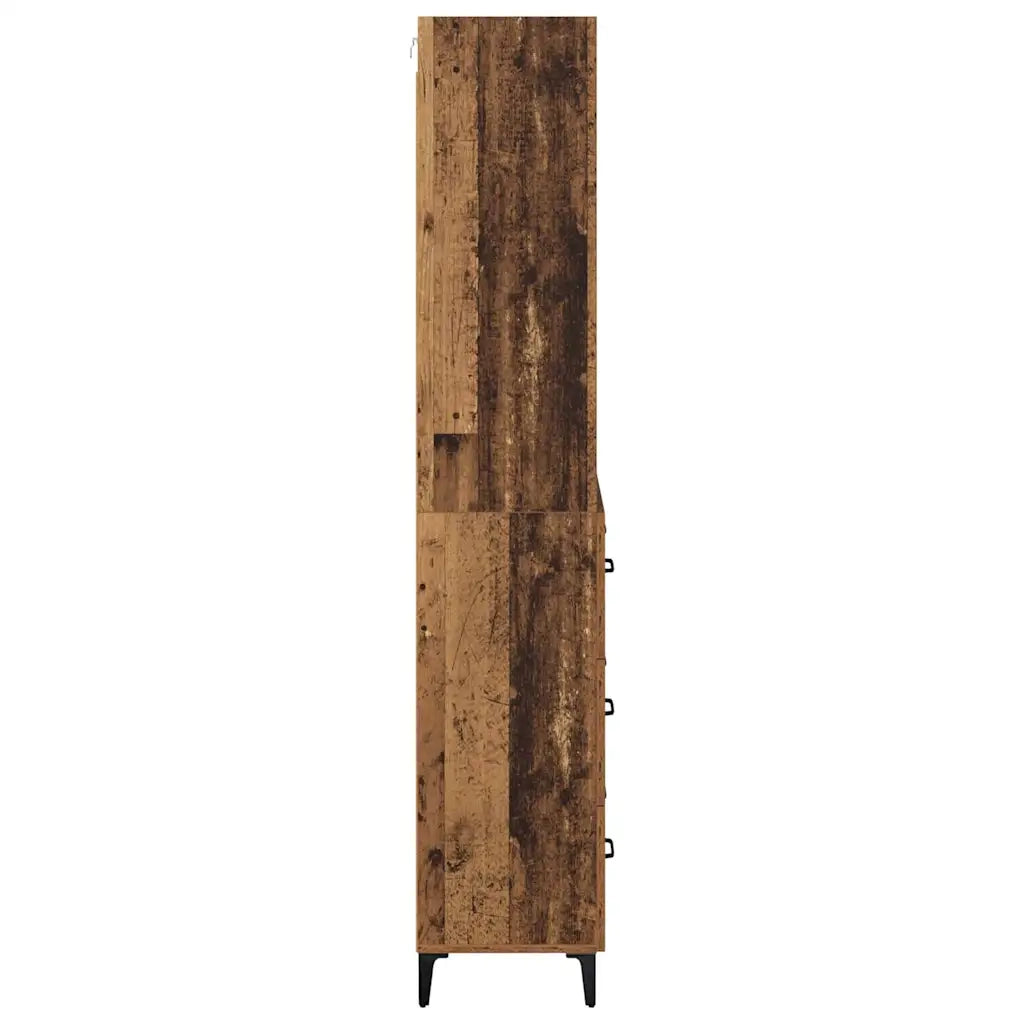Credenza | Madia | Buffet da pranzo | Armadio da pranzo Legno vecchio 69,5 x 34 x 180 cm Legno multistrato