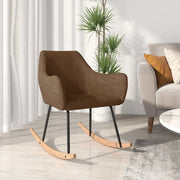 Sedia a Dondolo Marrone in Tessuto cod mxl 33835