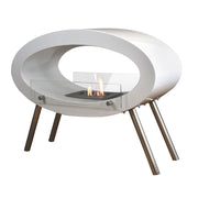 Biocamino ovale da pavimento, camino bioetanolo moderno Glow Fire Unique