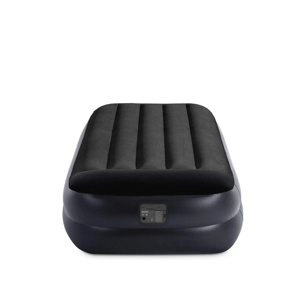 Intex 64122ND Dura-Beam Pillow Rest Materasso Gonfiabile Singolo Fiber-Tech Pompa Elettrica 99x191x42 cm Portata 136 Kg colore Blu