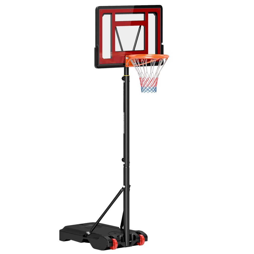Canestro da Basket Regolabile con Base a Ruote ¨C zephmum ¨C Nero 160-210 cm