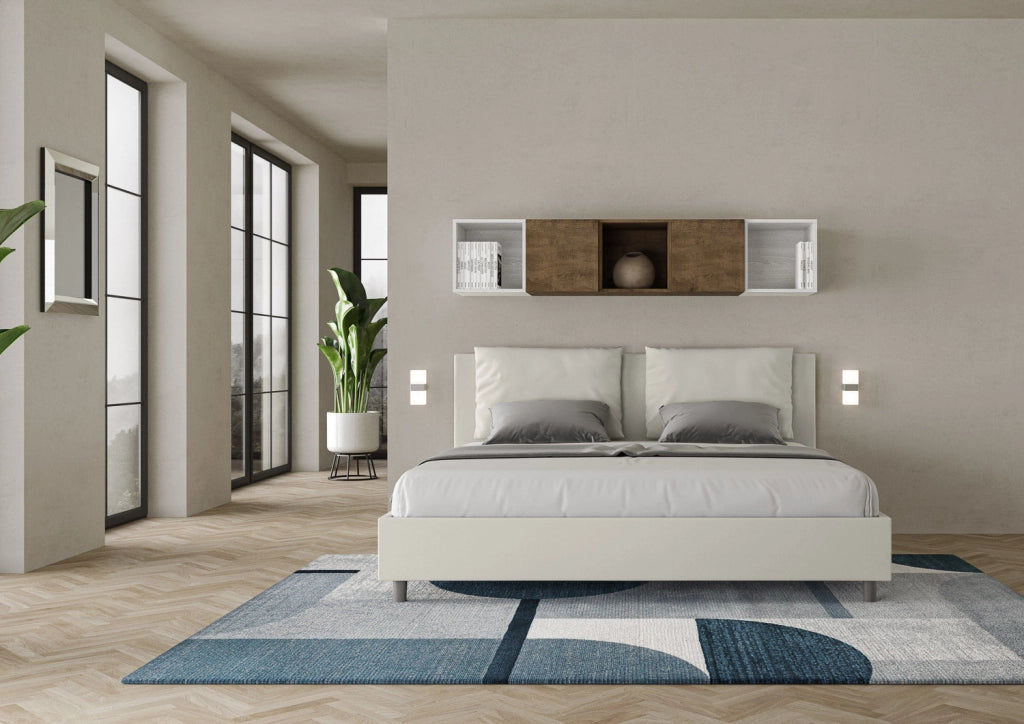 Letto Matrimoniale Large 180x200 cm Senza Rete Antea Bianco