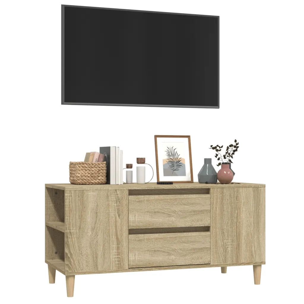 Mobile Porta TV Rovere Sonoma 102x44,5x50 cm Legno Multistrato 819599
