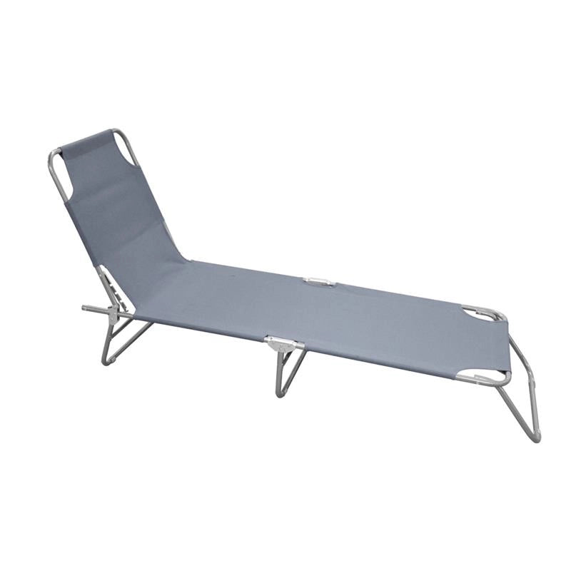MAURY'S LETTINO IN METALLO E TEXILENE GRIGIO 187X55X24 CM RICHIUDIBILE