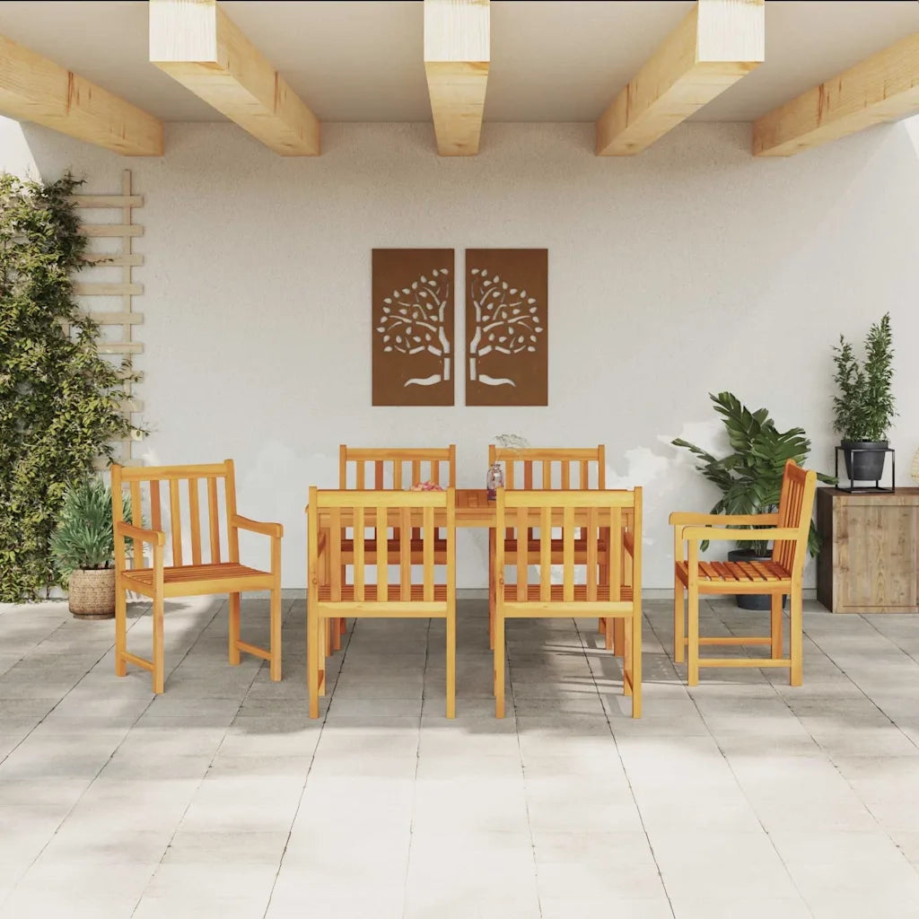 Set da Pranzo per Giardino 7 pcs Marrone