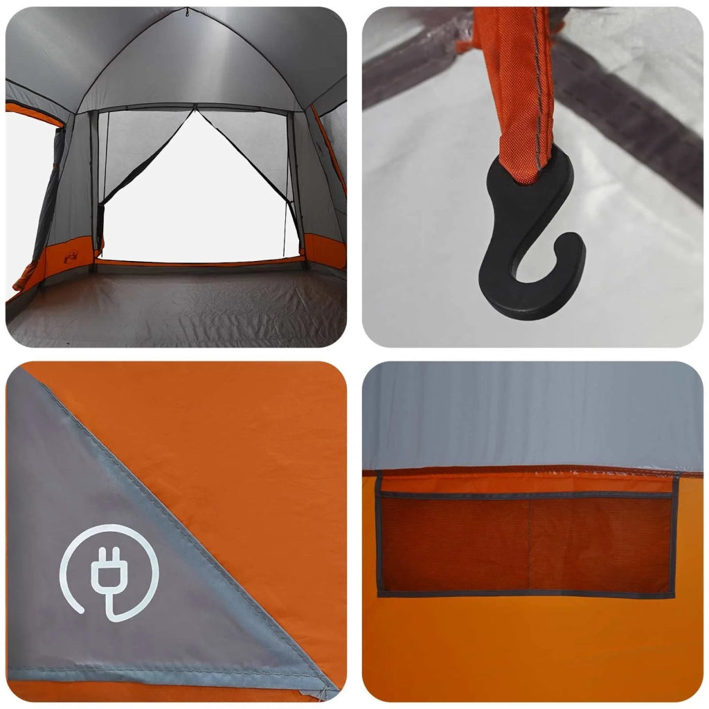 Tenda Capanna con tetto Grigio e arancione 12-Persone 42028573