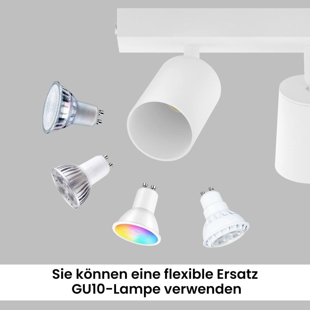 ZMH Faretto da soffitto neri GU10 max 25W rotativi 350° stile industriale per salone camera cucina corridoio
