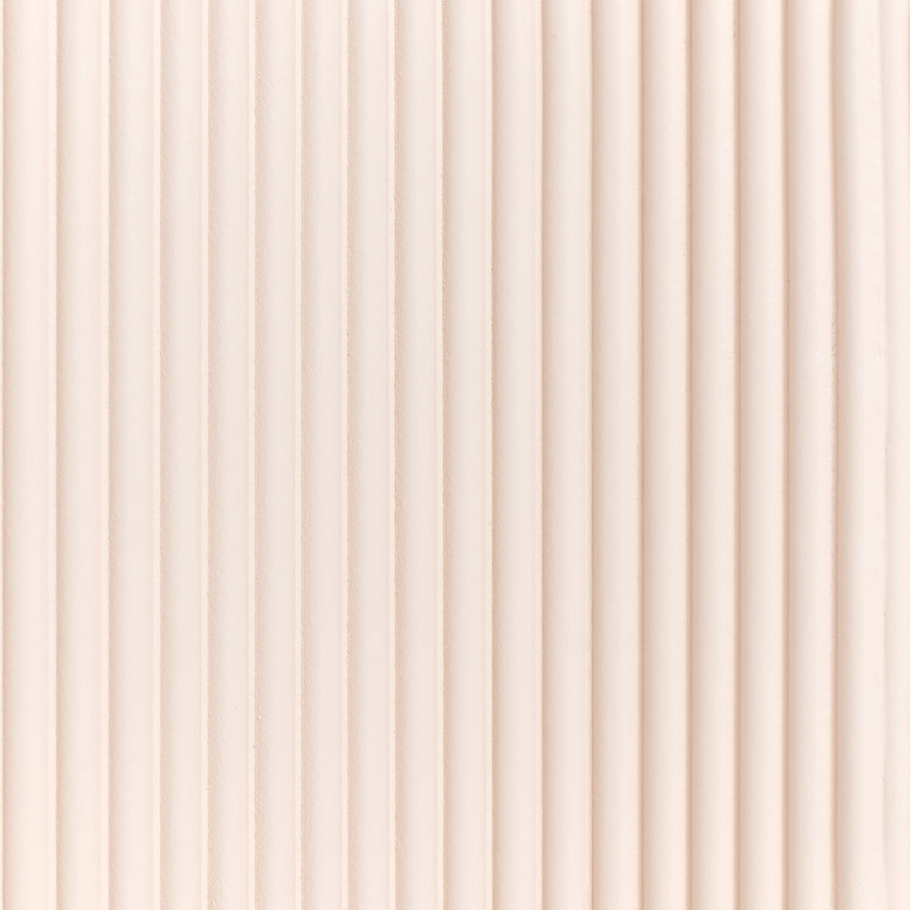Tavolino con piano in MDF bianco design scanalato 40 x 50 cm Bianco Sporco stile moderno Soggiorno