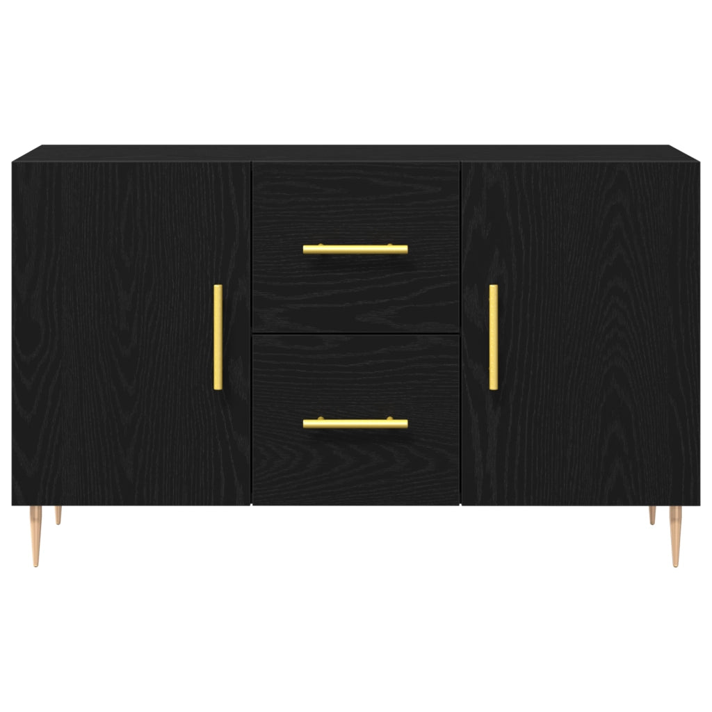 Cassettiera Nero Rovere 100x36x60 cm Legno ingegnerizzato