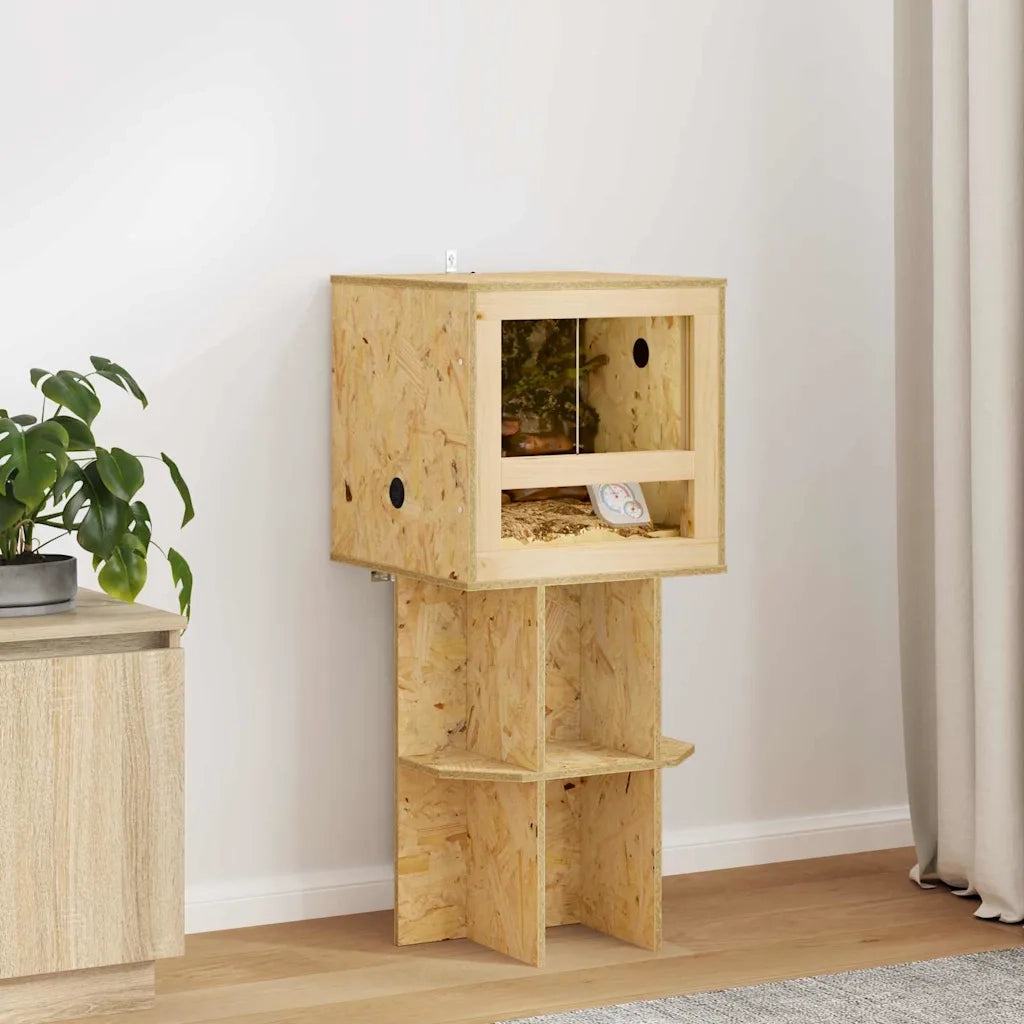 Base per Terrario con lo scaffale Marrone 40 x 40 x 50 cm OSB CFW2111323