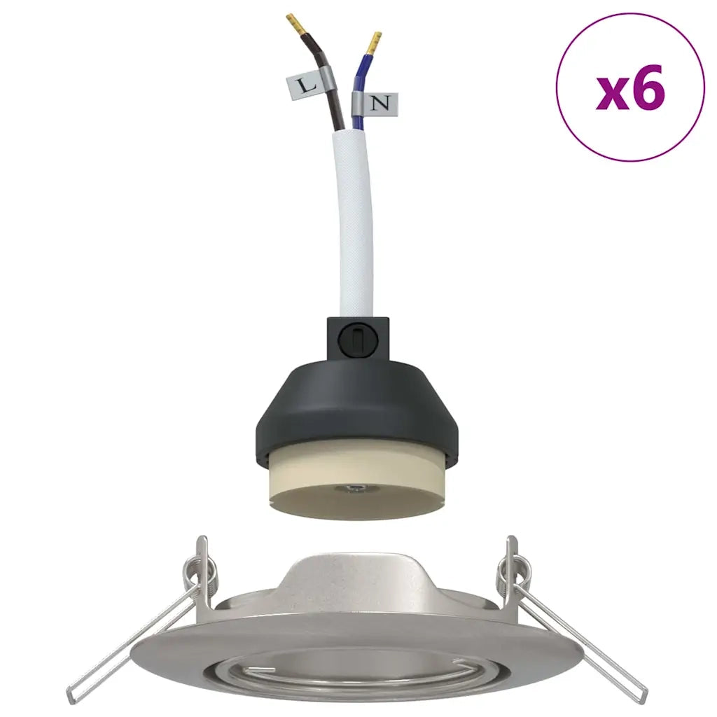 Spotlight 6 pz Argento 9 x 9 x 2.5 cm Metallo CFW9200748