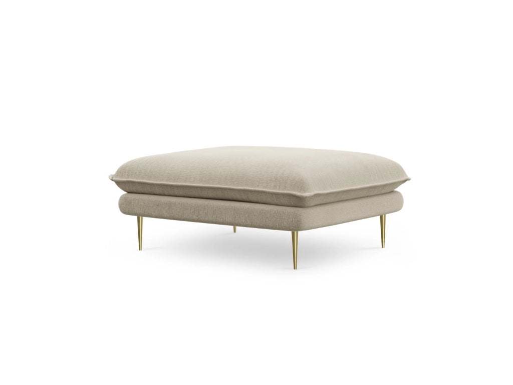 Cosmopolitan Design - Pouf "Vienna" in tessuto strutturato beige 