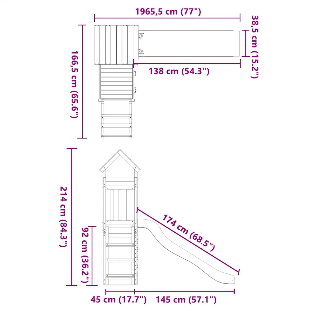 Set da Gioco da Esterno in Legno Massello di Douglas 3155889
