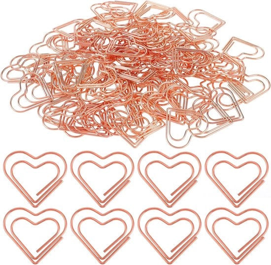 Fichetti Decorativi di Carta in Rosso Scuro e Oro, 100 Stuks, Ideali per Ufficio, Scuola e Inviti