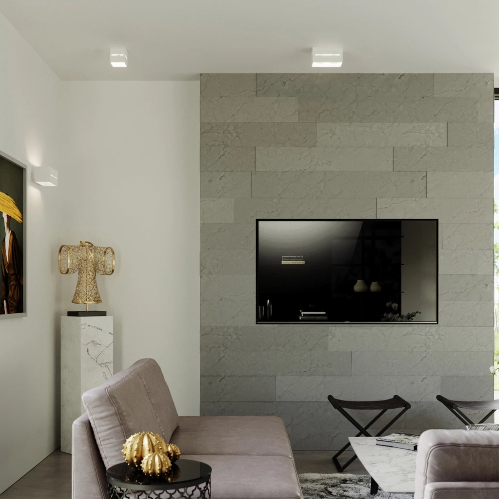 Faretto soffitto Pure Lume Lupino bianco quadrato G9
