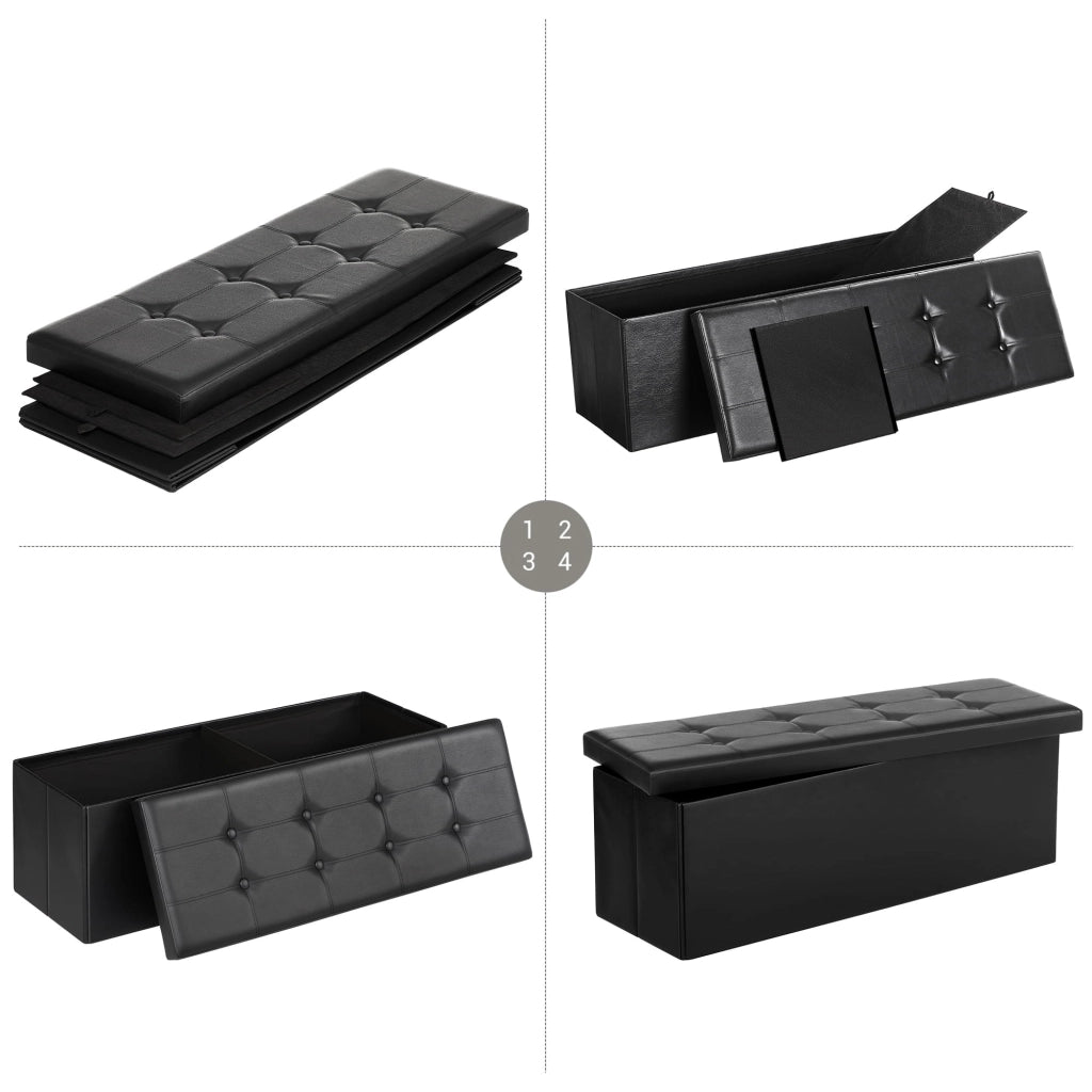 Pouf contenitore VALORA, nero - LSF701V1