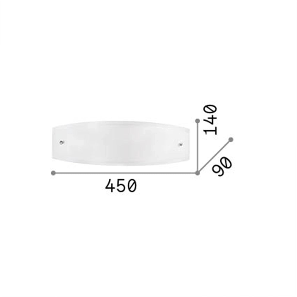 Applique Moderna Ali Vetro Bianco 2 Luci E27