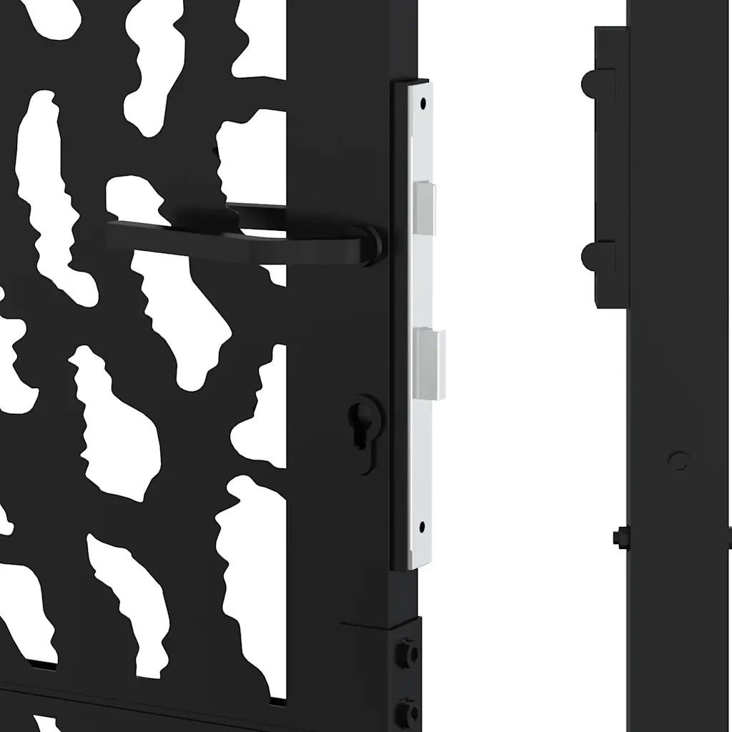 Cancello da giardino nero 100x150 cm in acciaio con design a traliccio 4100981